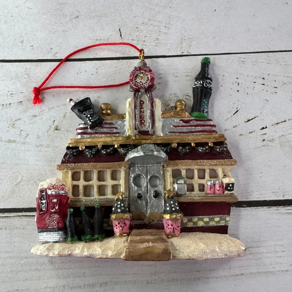 Vtg Coca-Cola‎ Christmas Ornament Lot 8pc Santa Polar Bear Truck Vending Machine